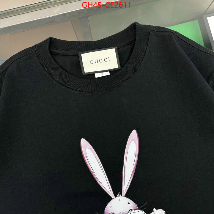 Clothing-Gucci,designer replica , ID: CE2611,$: 45USD