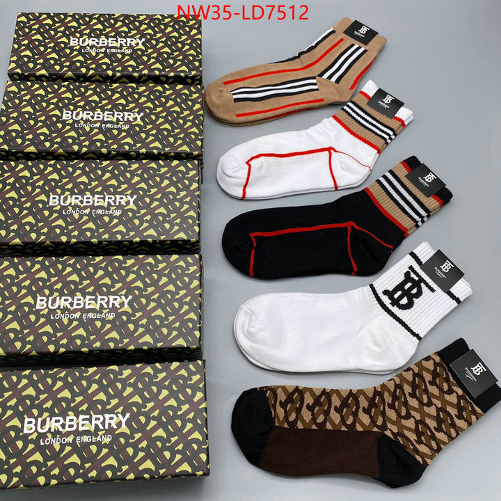 Sock-Burberry,1:1 , ID: LD7512,$: 35USD