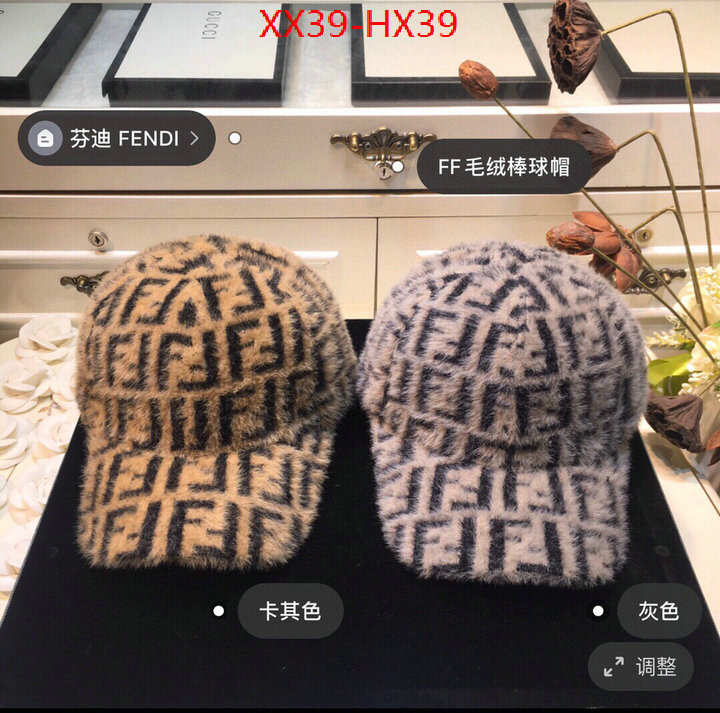 Cap (Hat)-Fendi,highest quality replica , ID:HX39,$: 39USD