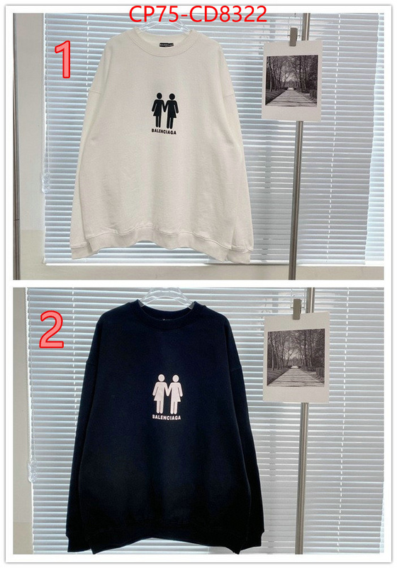 Clothing-Balenciaga,buy aaaaa cheap , ID: CD8322,$: 75USD