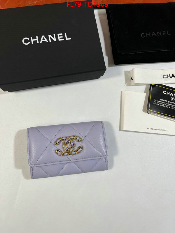 Chanel Bags(TOP)-Wallet-,ID: TD1909,$: 79USD