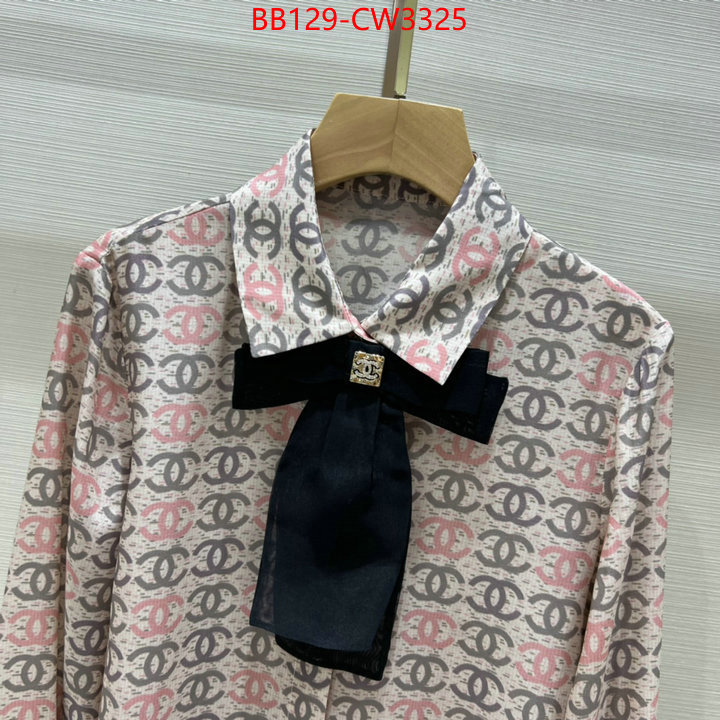 Clothing-Chanel,replica 1:1 high quality , ID: CW3325,$: 129USD