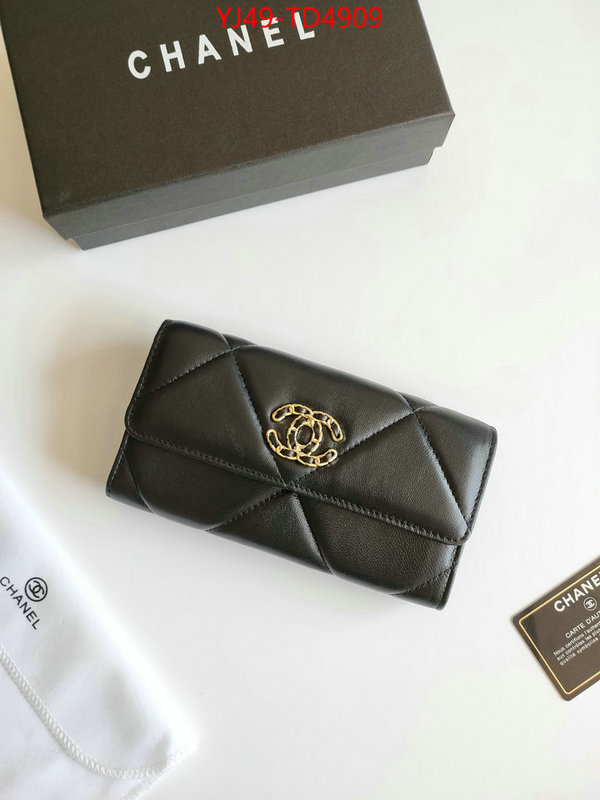 Chanel Bags(4A)-Wallet-,ID: TD4909,$: 49USD