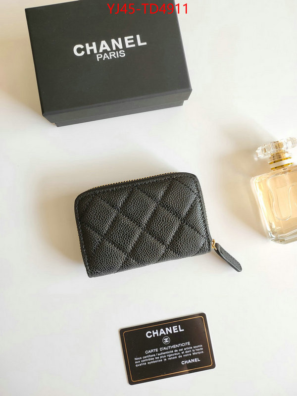 Chanel Bags(4A)-Wallet-,ID: TD4911,$: 45USD