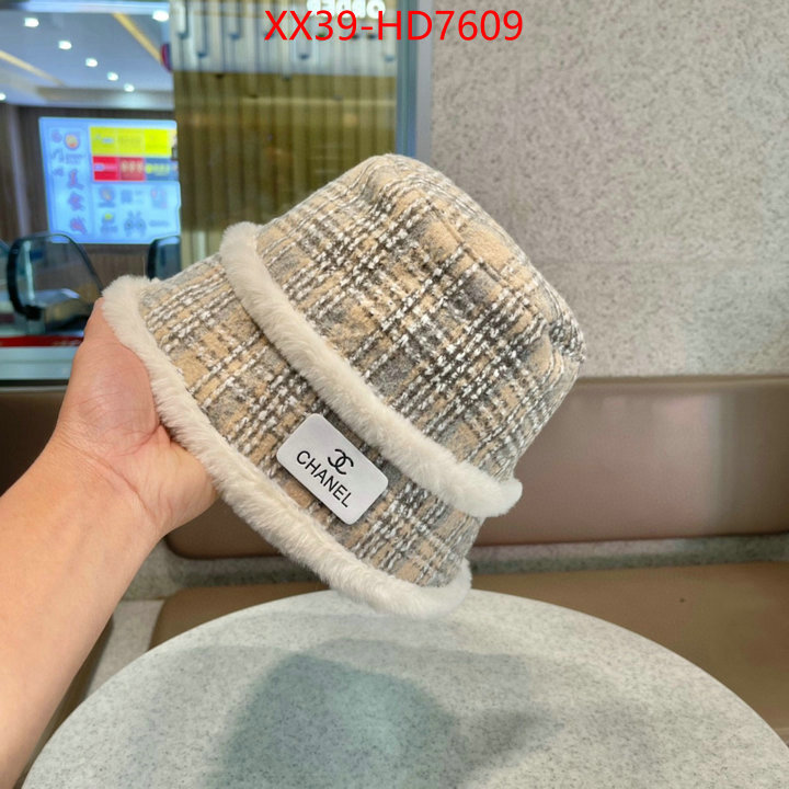 Cap (Hat)-Chanel,top fake designer , ID: HD7609,$: 39USD