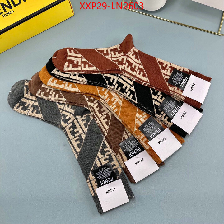 Sock-Fendi,good quality replica , ID: LN2603,$: 29USD