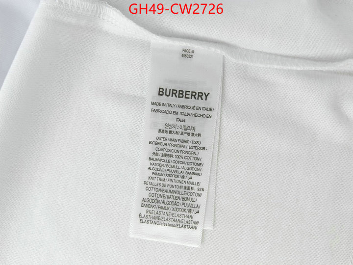 Clothing-Burberry,supplier in china , ID: CW2726,$: 49USD