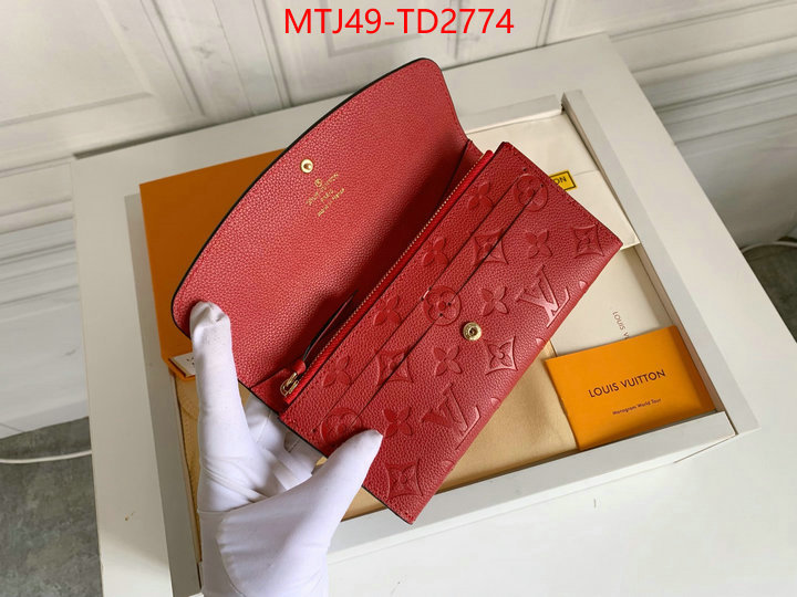 LV Bags(4A)-Wallet,ID: TD2774,$: 49USD