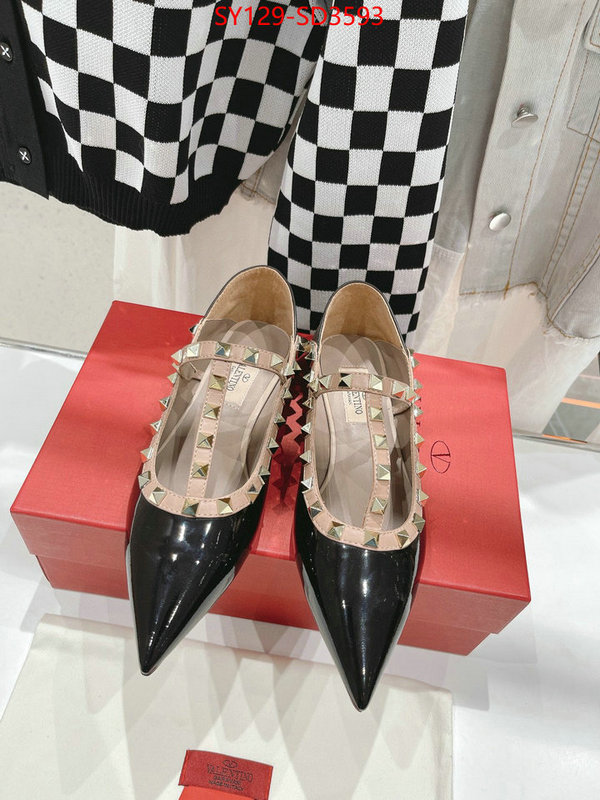 Women Shoes-Valentino,wholesale 2023 replica , ID: SD3593,$: 129USD