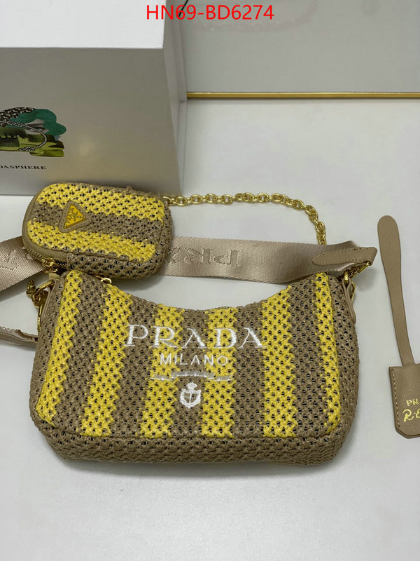 Prada Bags(4A)-Re-Edition 2005,best replica 1:1 ,ID: BD6274,$: 69USD