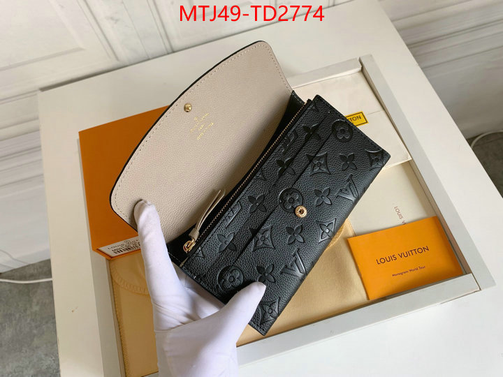 LV Bags(4A)-Wallet,ID: TD2774,$: 49USD