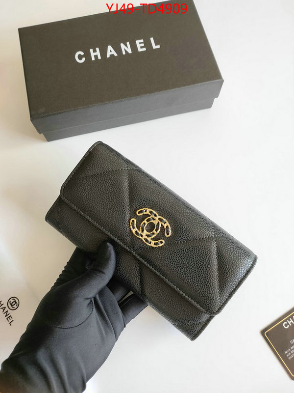 Chanel Bags(4A)-Wallet-,ID: TD4909,$: 49USD