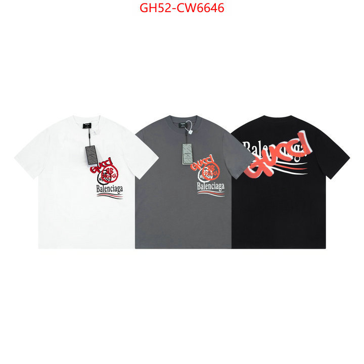 Clothing-Gucci,designer high replica , ID: CW6646,$: 52USD