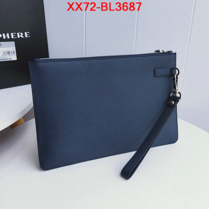 Prada Bags(TOP)-Clutch-,ID: BL3687,$: 72USD