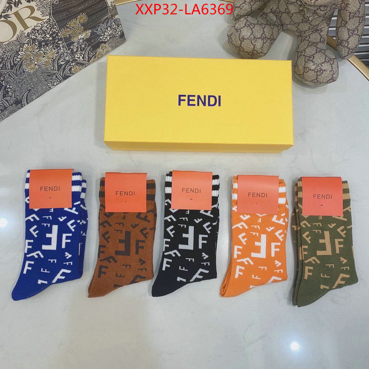 Sock-Fendi,high quality 1:1 replica , ID: LA6369,$: 32USD