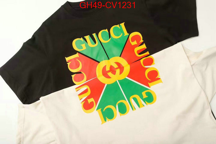 Clothing-Gucci,top quality designer replica , ID: CV1231,$: 49USD