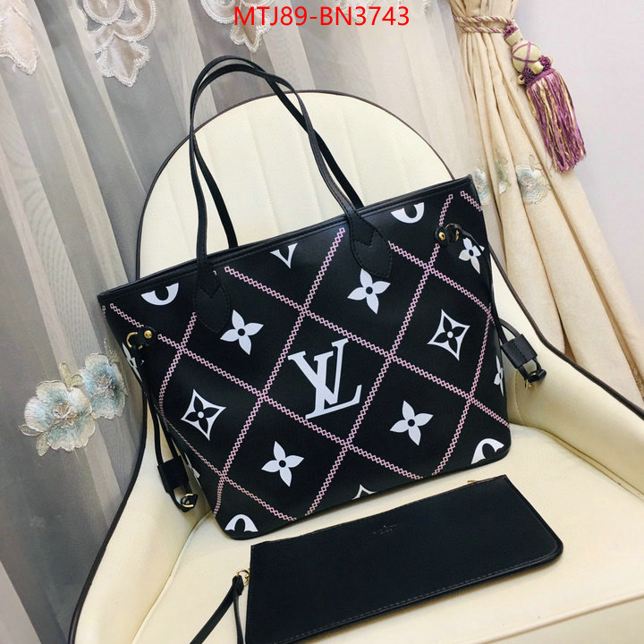 LV Bags(4A)-Neverfull-,wholesale replica shop ,ID: BN3743,$: 89USD