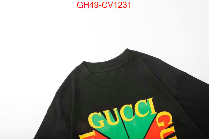 Clothing-Gucci,top quality designer replica , ID: CV1231,$: 49USD