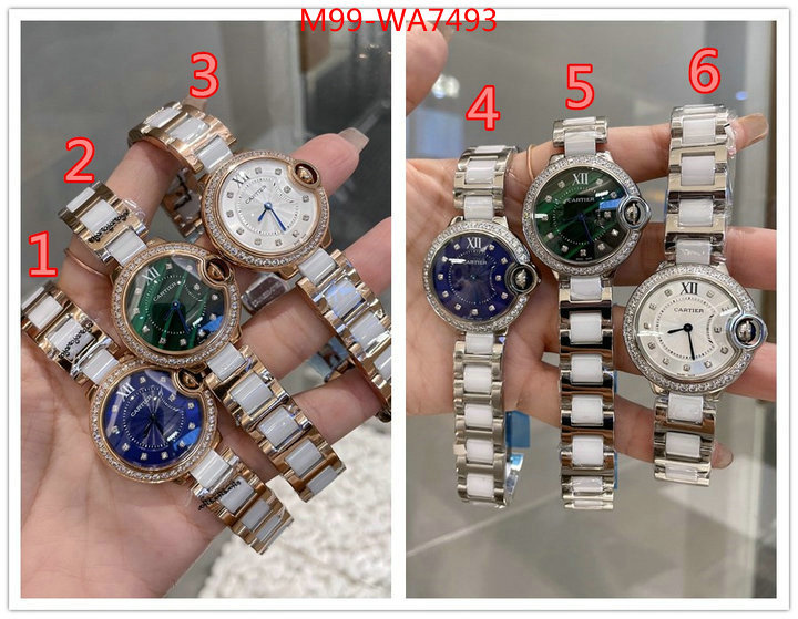 Watch(4A)-Cartier,perfect quality ,ID: WA7493,$: 99USD