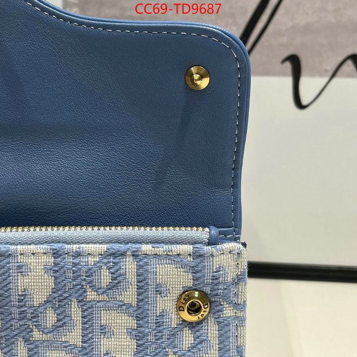 Dior Bags(TOP)-Wallet-,ID: TD9687,$: 69USD