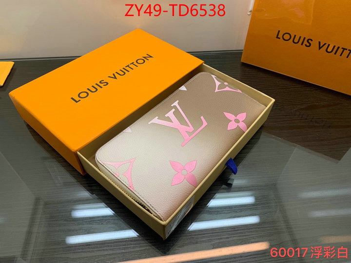 LV Bags(4A)-Wallet,designer 1:1 replica ,ID: TD6538,$: 49USD