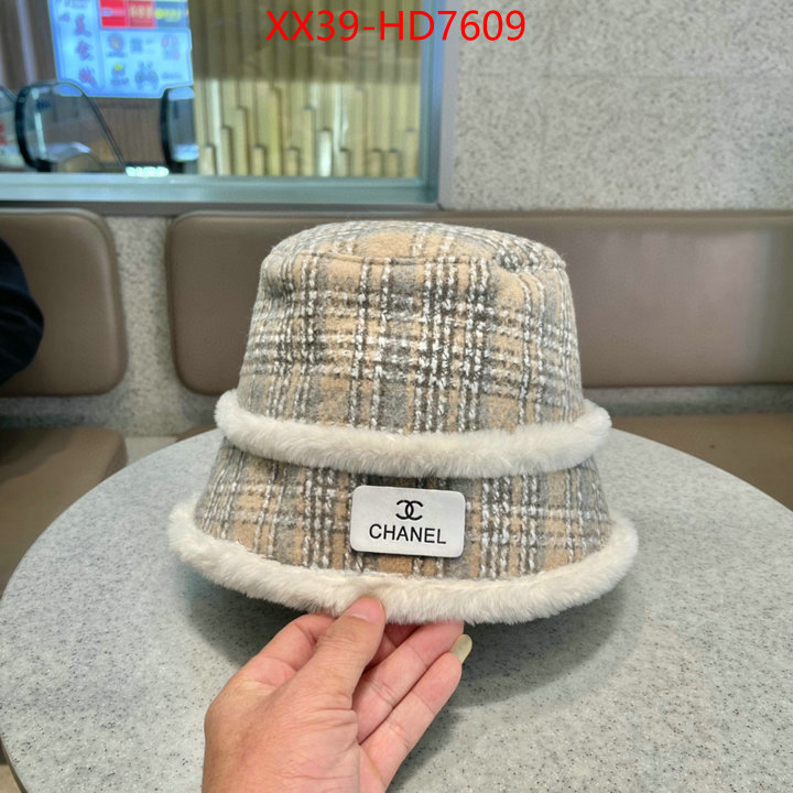 Cap (Hat)-Chanel,top fake designer , ID: HD7609,$: 39USD