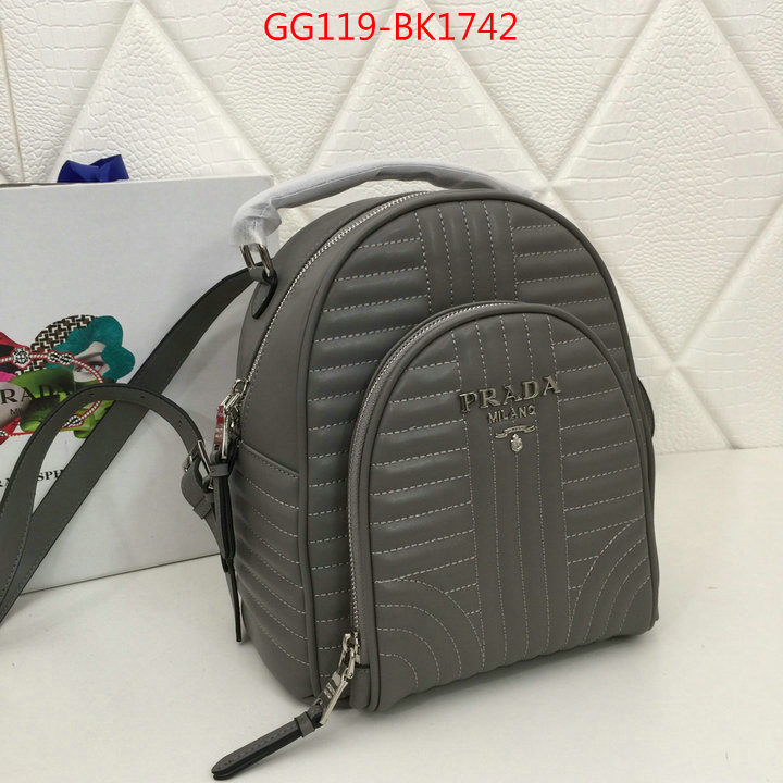 Prada Bags(4A)-Backpack-,from china 2023 ,ID: BK1742,$:119USD