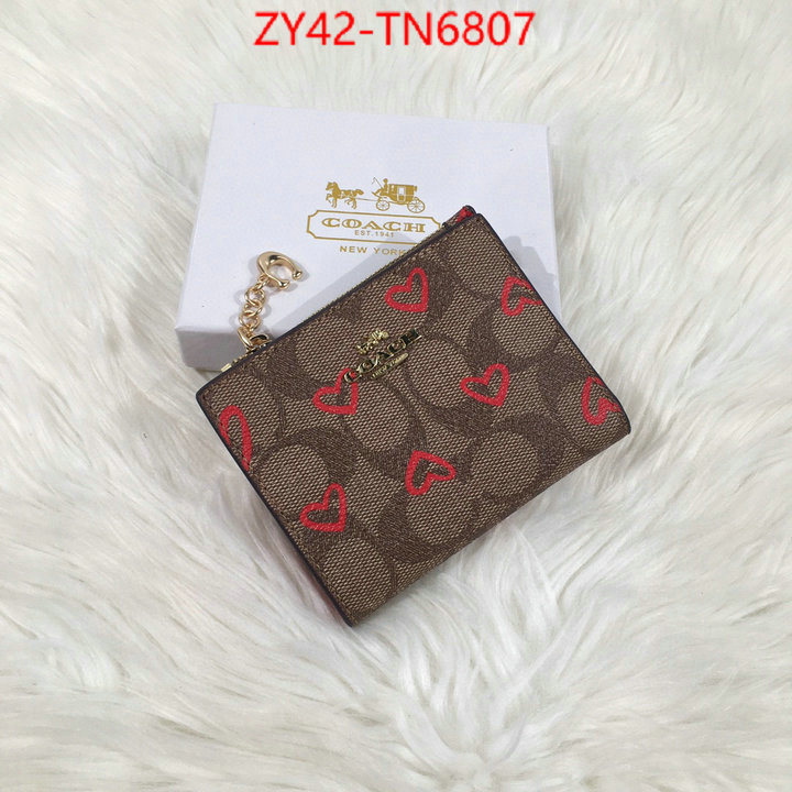 Coach Bags(4A)-Wallet,buy online ,ID: TN6807,$: 42USD