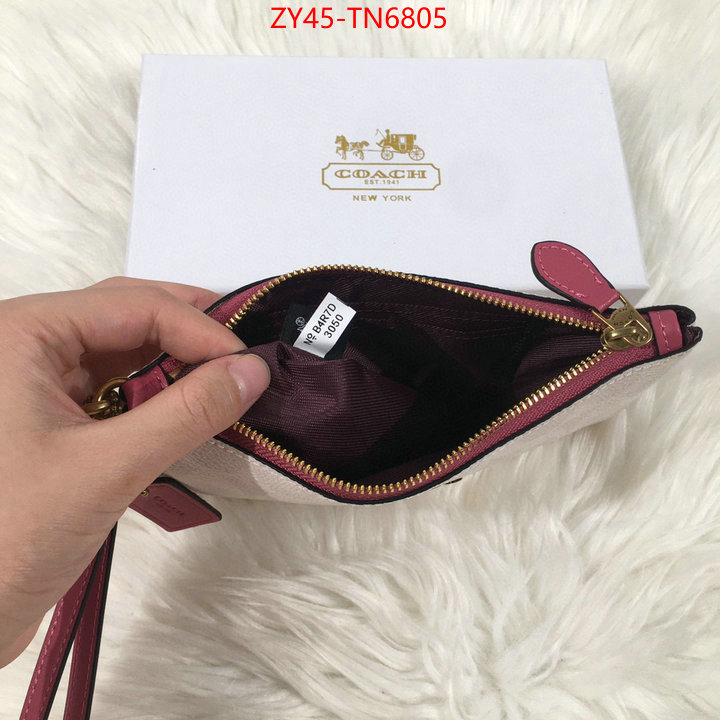 Coach Bags(4A)-Wallet,high quality aaaaa replica ,ID: TN6805,$: 45USD