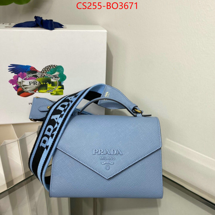 Prada Bags(TOP)-Diagonal-,ID: BO3671,$: 255USD