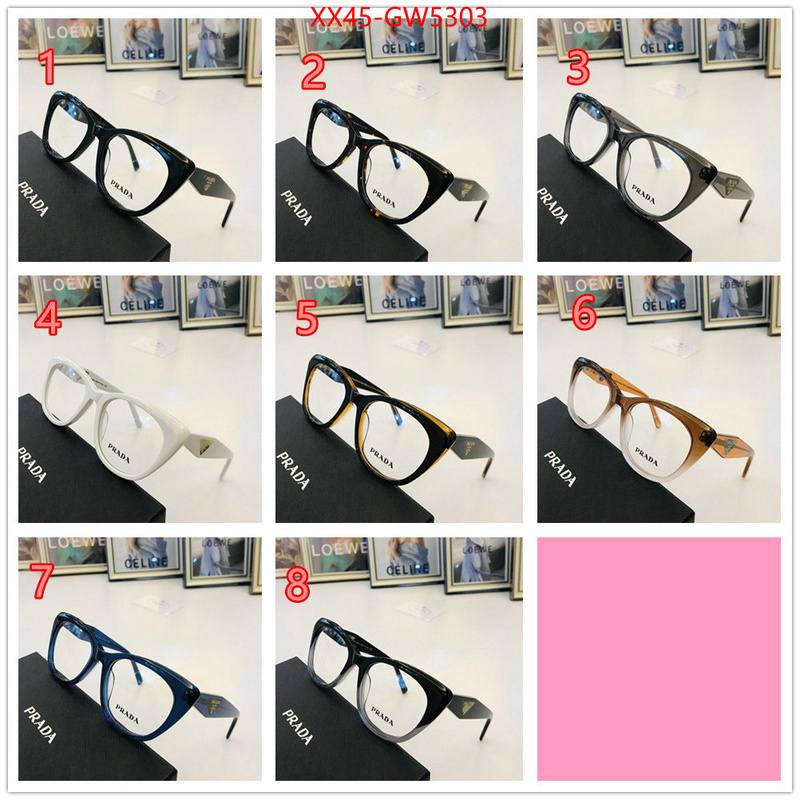 Glasses-Prada,high quality 1:1 replica , ID: GW5303,$: 45USD