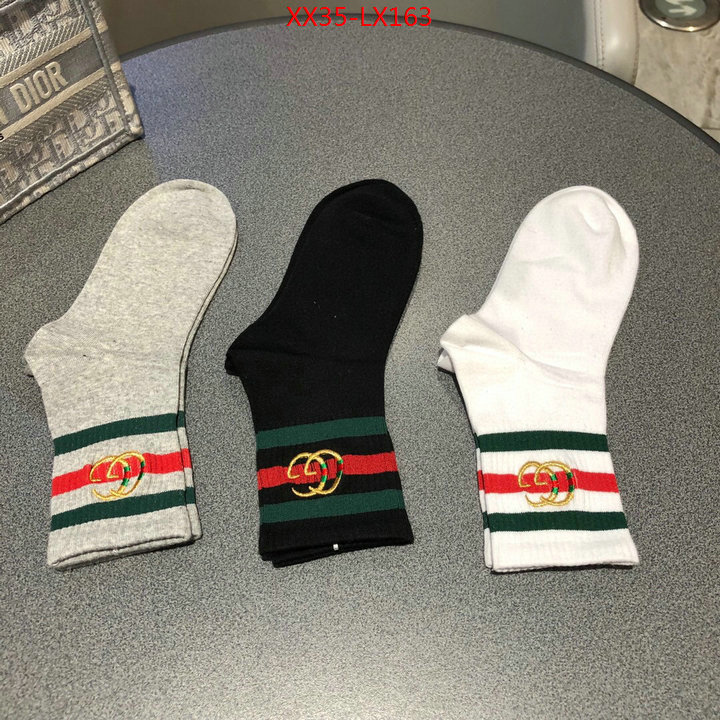 Sock-Gucci,wholesale imitation designer replicas , ID: LX163,$: 35USD