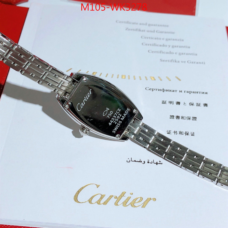 Watch(4A)-Cartier,highest quality replica , ID: WK3278,$:105USD