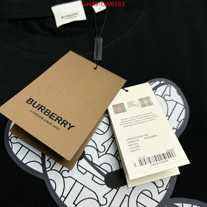 Clothing-Burberry,copy aaaaa , ID: CW6583,$: 49USD