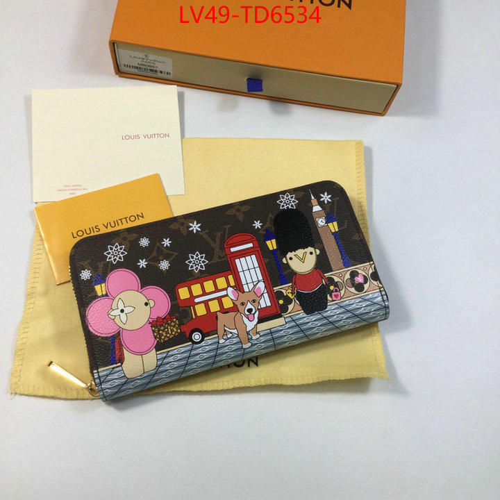 LV Bags(4A)-Wallet,buy first copy replica ,ID: TD6534,$: 49USD