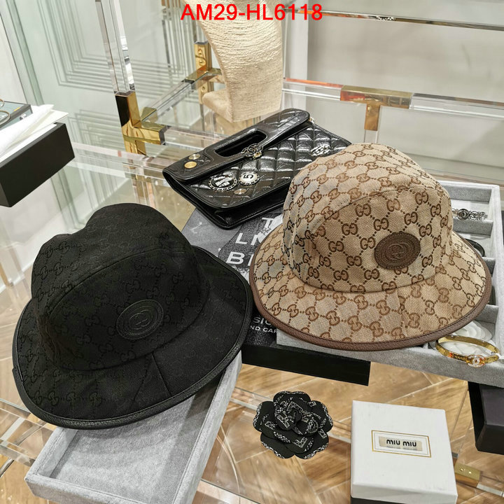 Cap (Hat)-Gucci,designer wholesale replica , ID: HL6118,$: 29USD