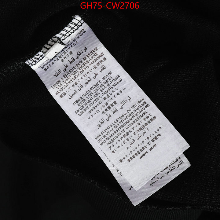 Clothing-Fendi,high quality replica , ID: CW2706,$: 75USD