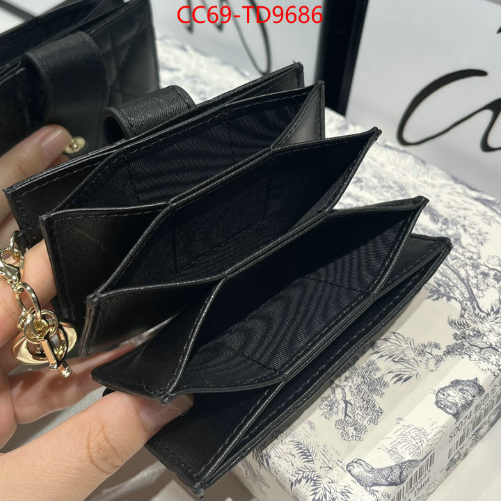 Dior Bags(TOP)-Wallet-,ID: TD9686,$: 69USD