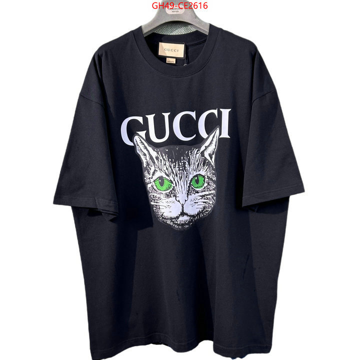 Clothing-Gucci,2023 replica wholesale cheap sales online , ID: CE2616,$: 49USD