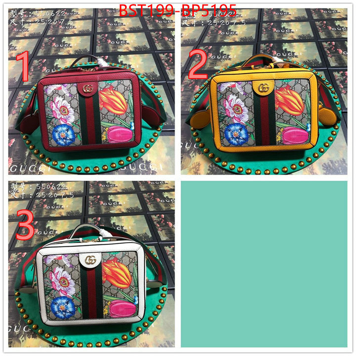 Gucci Bags(TOP)-Diagonal-,ID: BP5195,$: 199USD