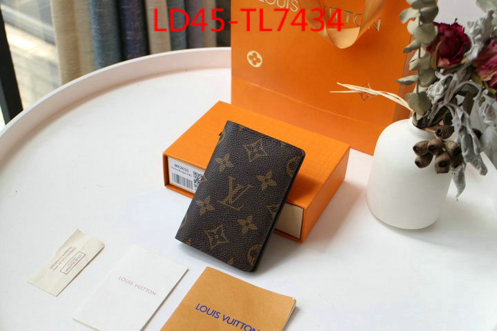 LV Bags(TOP)-Wallet,ID: TL7434,$: 45USD