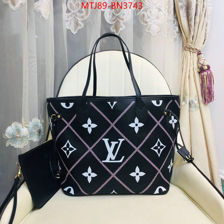 LV Bags(4A)-Neverfull-,wholesale replica shop ,ID: BN3743,$: 89USD