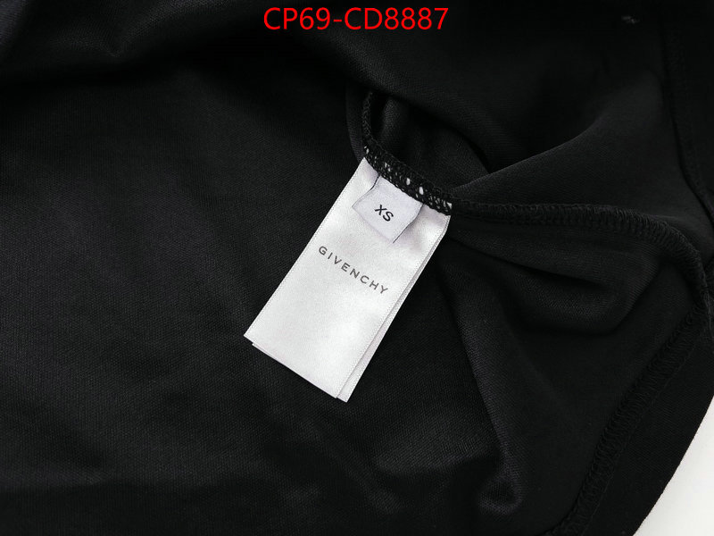 Clothing-Givenchy,2023 aaaaa replica customize ,ID: CD8887,$: 69USD