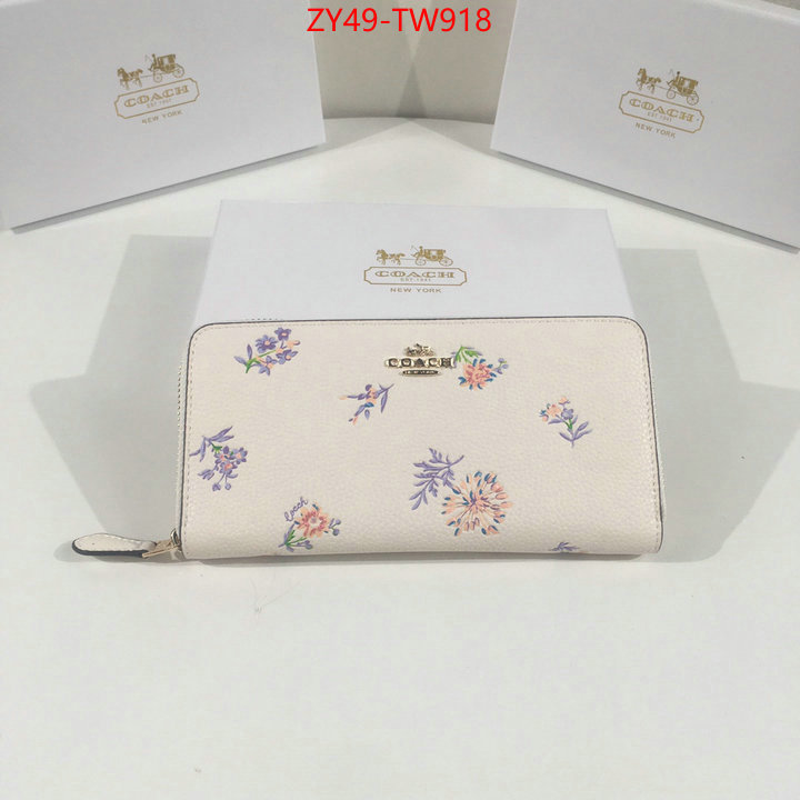 Coach Bags(4A)-Wallet,new designer replica ,ID: TW918,$: 49USD