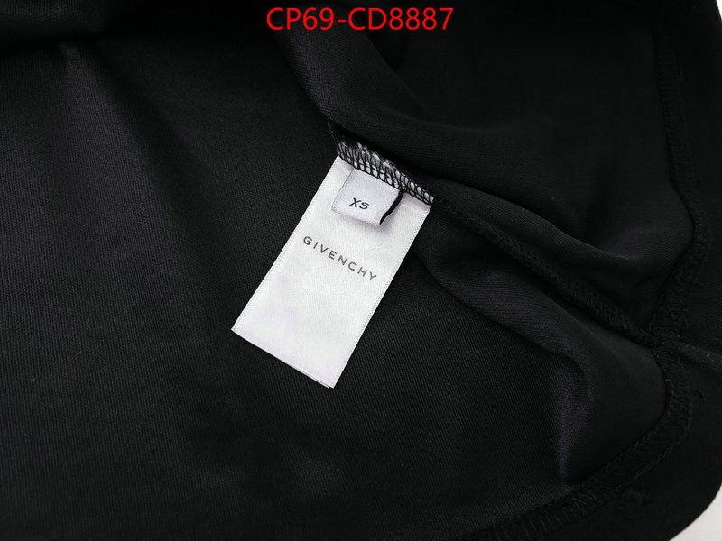 Clothing-Givenchy,2023 aaaaa replica customize ,ID: CD8887,$: 69USD