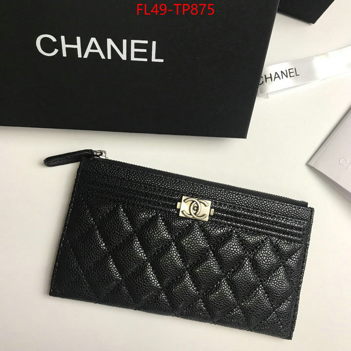 Chanel Bags(4A)-Wallet-,ID: TP875,$: 49USD