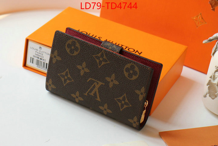 LV Bags(TOP)-Wallet,ID: TD4744,$: 79USD