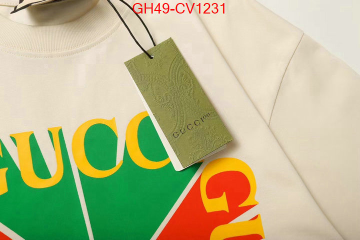 Clothing-Gucci,top quality designer replica , ID: CV1231,$: 49USD