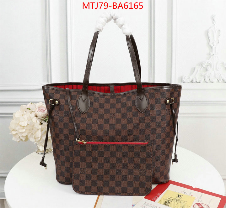 LV Bags(4A)-Neverfull-,practical and versatile replica designer ,ID: BA6165,$: 79USD