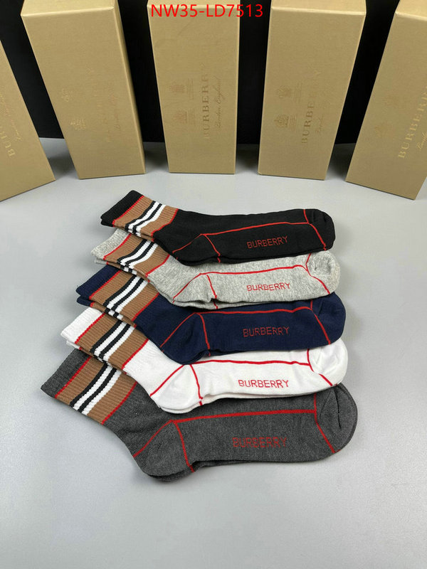 Sock-Burberry,replica sale online , ID: LD7513,$: 35USD